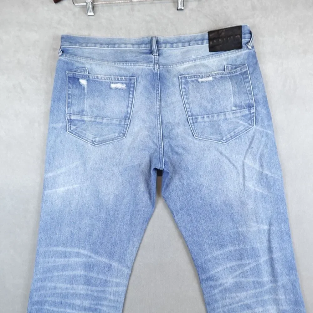 PRPS Jeans Mens Distressed Blue Light Wash Denim Mens 38x34